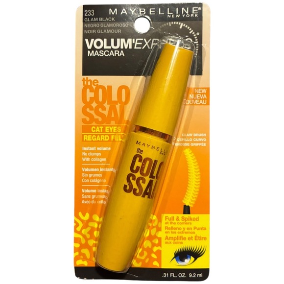 Maybelline Other - Maybelline The Colossal‎ Mascara Glam Black Volumizing Washable Makeup New